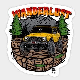 Wanderlust Jeep Holiday - Yellow Sticker